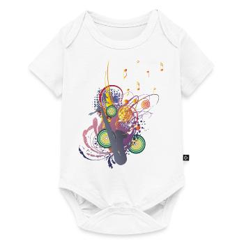 Colours of Music - Baby Premium Kurzarmbody - Weiß - Vorne
