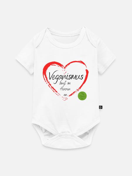 Veganismus - Baby Premium Kurzarmbody - Weiß