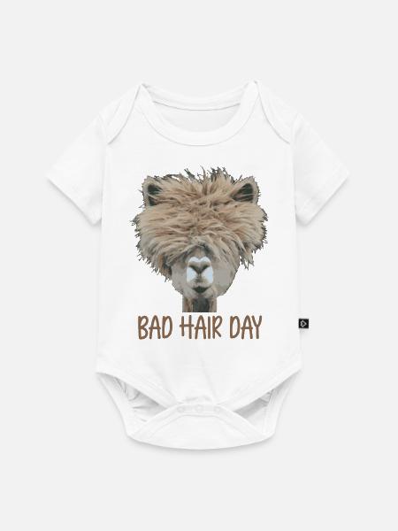 Bad Hair Day - Baby Premium Kurzarmbody - Weiß
