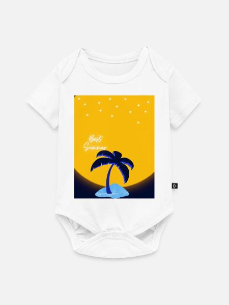 Summer - Baby Premium Kurzarmbody - Weiß