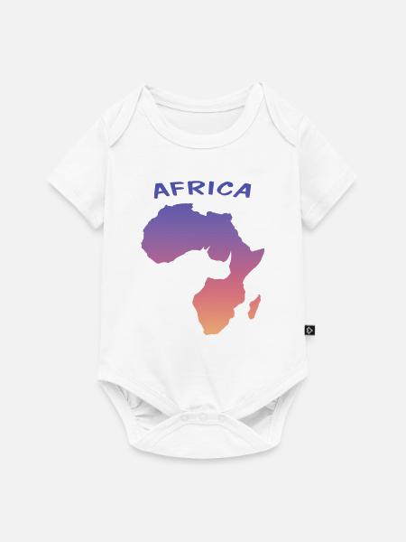 Africa - Baby Premium Kurzarmbody - Weiß