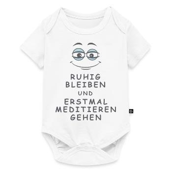 Meditieren gehen - Baby Premium Kurzarmbody - Weiß - Vorne