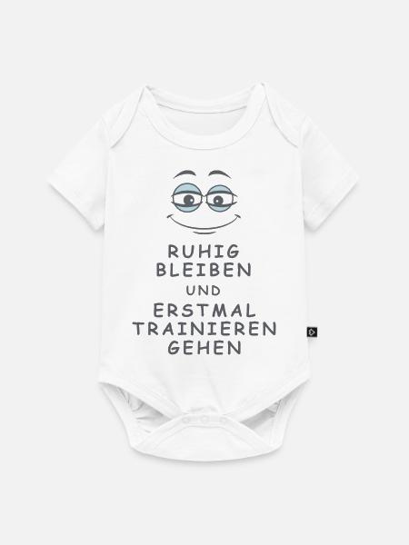 Trainieren gehen - Baby Premium Kurzarmbody - Weiß