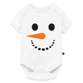 Snowman Face - Baby Premium short-sleeve bodysuit - white - Front