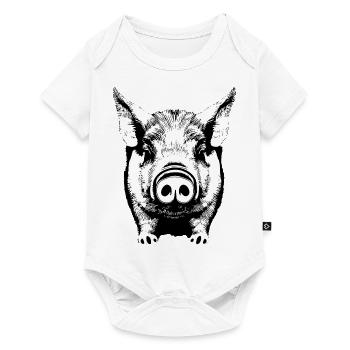 pig sweet pigs pigs animal animals 3 - Baby Premium short-sleeve bodysuit - white - Front