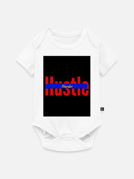 Hustle harder - Baby Premium Kurzarmbody - Weiß