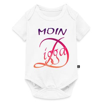 Moin Digga - Baby Premium Kurzarmbody - Weiß - Vorne