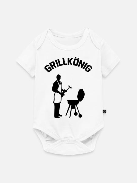 grillkönig - Baby Premium Kurzarmbody - Weiß