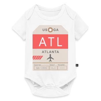 Flughafen Atlanta 1950 - Baby Premium Kurzarmbody - Weiß - Vorne