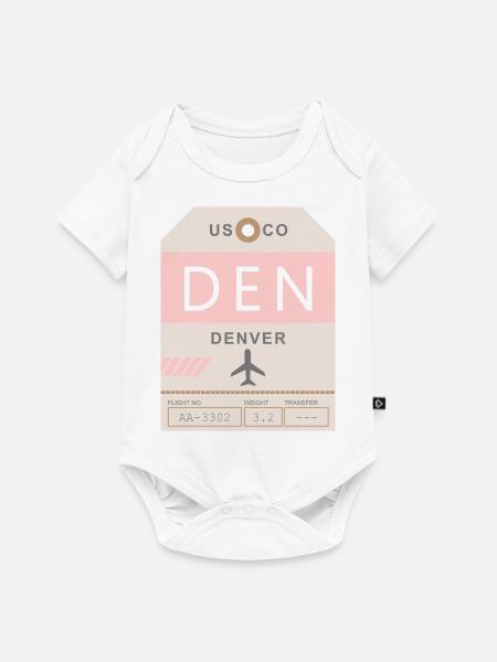 Flughafen Denver 1950 - Baby Premium Kurzarmbody - Weiß