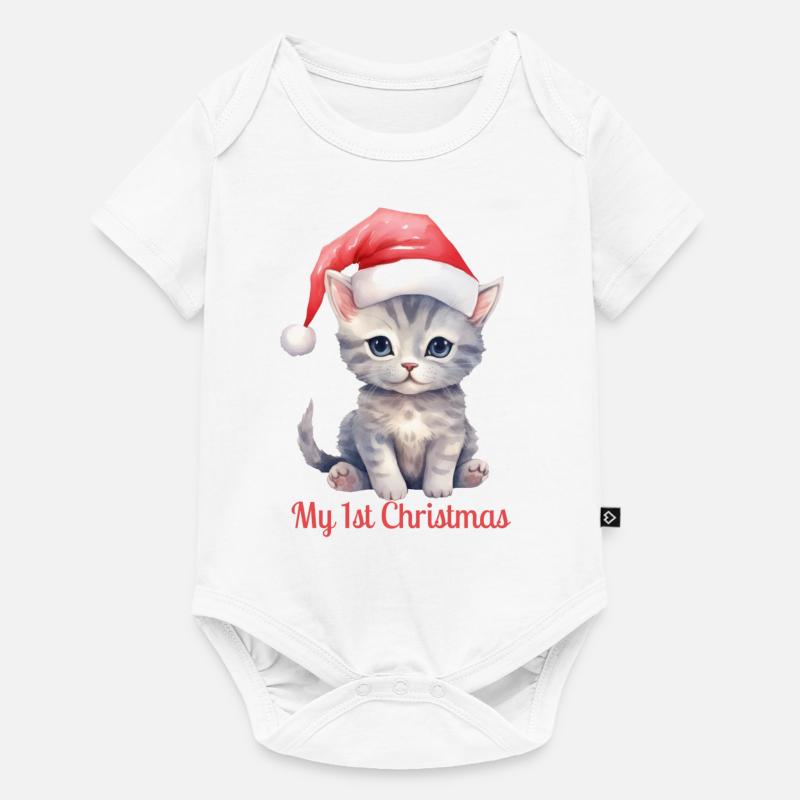 Mon premier Noël - Body à manches courtes Premium Bébé - blanc