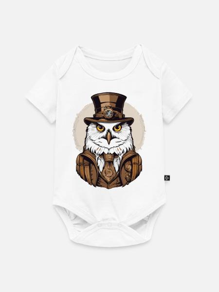 Schnee-Eule - Baby Premium Kurzarmbody - Weiß