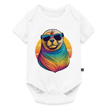 Seelöwe - Baby Premium Kurzarmbody - Weiß - Vorne
