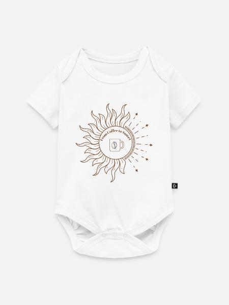 FROM COFFEE TO SUNSET - Baby Premium Kurzarmbody - Weiß