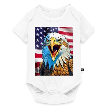 Adler - Baby Premium Kurzarmbody - Weiß - Vorne