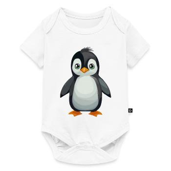 Pinguin - Baby Premium Kurzarmbody - Weiß - Vorne