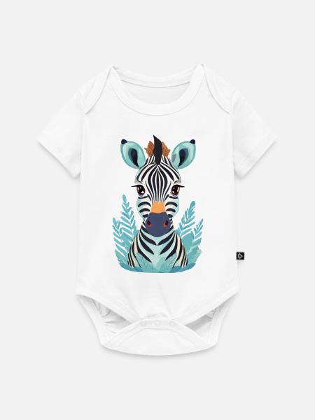 Zebra - Baby Premium Kurzarmbody - Weiß