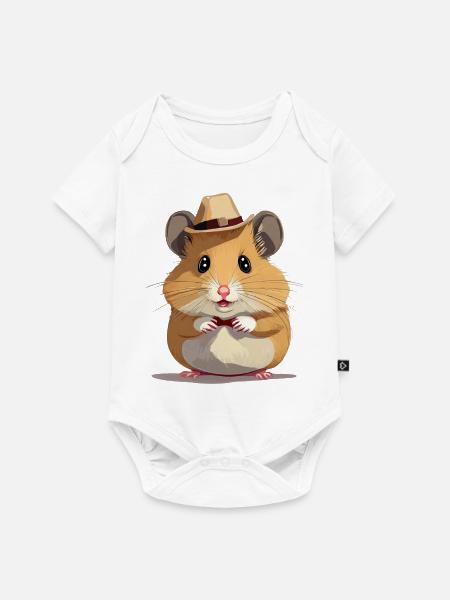 Hamster - Baby Premium Kurzarmbody - Weiß