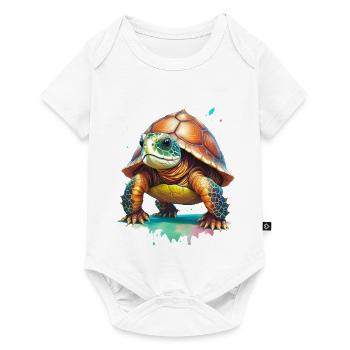Turtle - Baby Premium short-sleeve bodysuit - white - Front