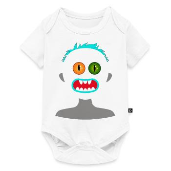 Monstre en forme humaine qui fait peur - Body à manches courtes Premium Bébé - blanc - Devant