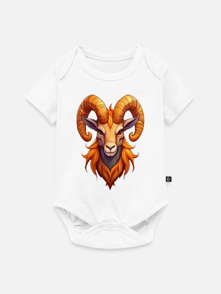 Steinbock - Baby Premium Kurzarmbody - Weiß