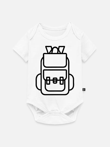 Rucksack - Baby Premium Kurzarmbody - Weiß