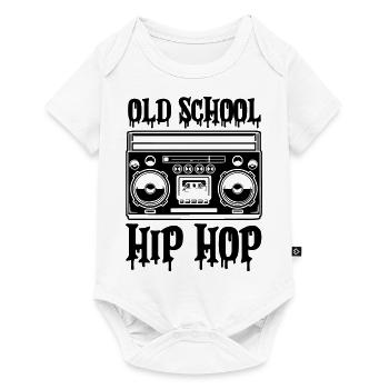 ghettoblaster old school hip hop - Baby Premium Kurzarmbody - Weiß - Vorne