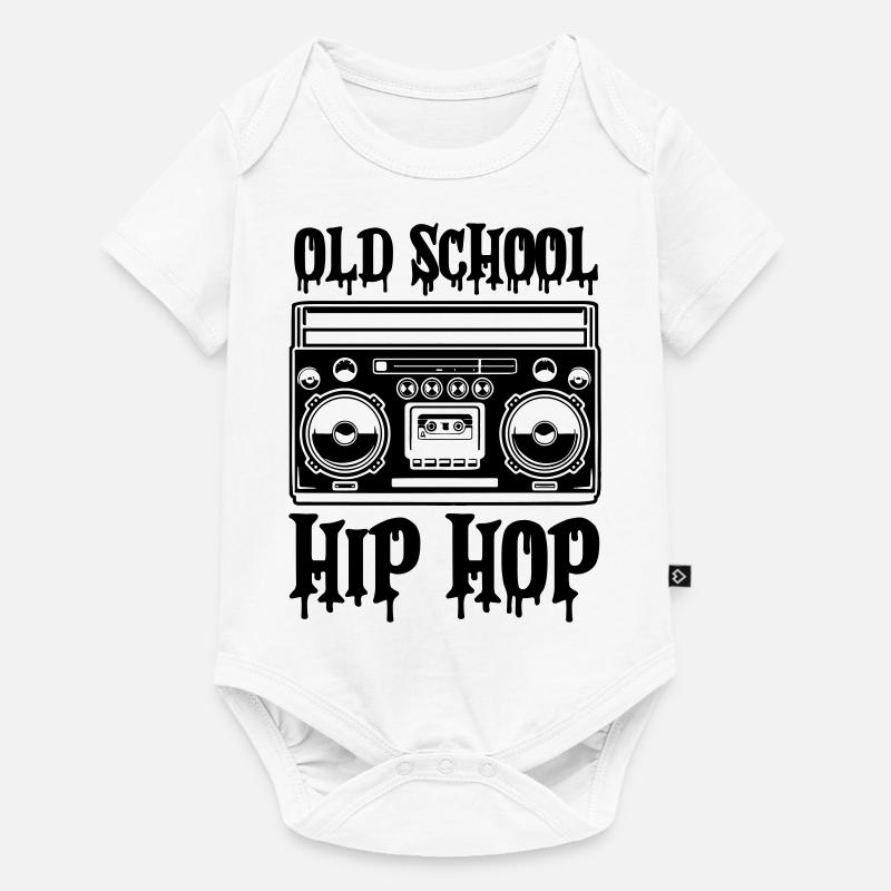Ghettoblaster Hip Hop à l’ancienne - Body à manches courtes Premium Bébé - blanc