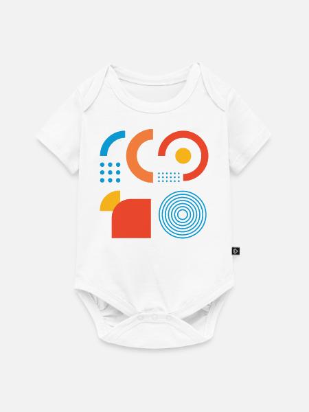 "Modernes Geometrischer Print" - Baby Premium Kurzarmbody - Weiß