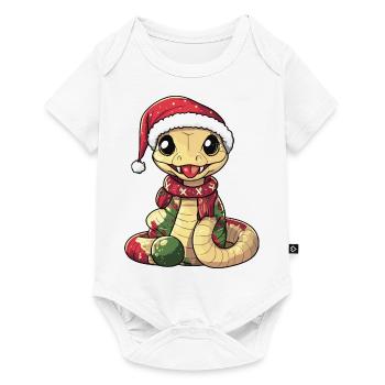 Snake Cobra Christmas - Baby Premium short-sleeve bodysuit - white - Front