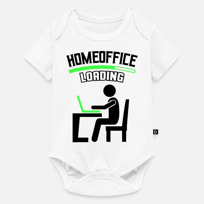 Arbeit Büro Homeoffice Loading - Baby Premium Kurzarmbody - Weiß
