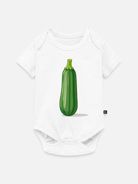 Zucchini - Baby Premium Kurzarmbody - Weiß