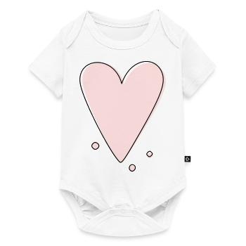 Modern Heart Heart Line - Baby Premium short-sleeve bodysuit - white - Front