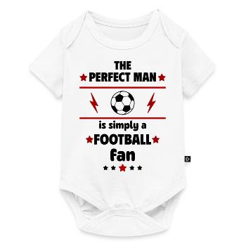 The perfect man is simply a football fan - Baby Premium short-sleeve bodysuit - white - Front