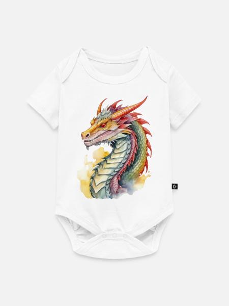 Drache - Baby Premium Kurzarmbody - Weiß