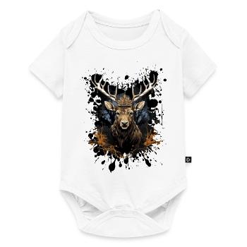 Roi du cerf - Body à manches courtes Premium Bébé - blanc - Devant