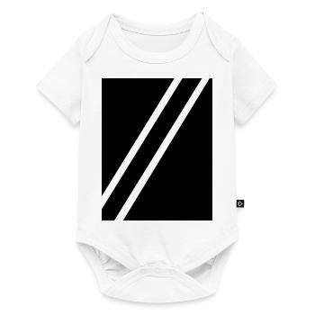 Rayures noires - Body à manches courtes Premium Bébé - blanc - Devant