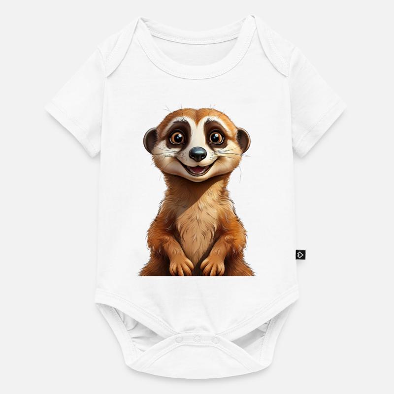 Erdmännchen - Baby Premium Kurzarmbody - Weiß