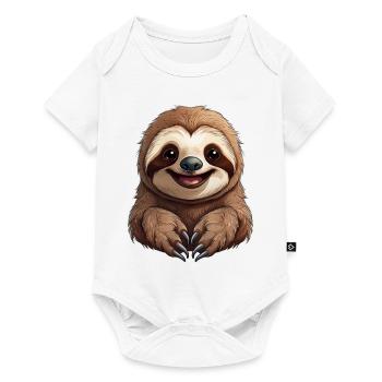 A happy sloth - Baby Premium short-sleeve bodysuit - white - Front