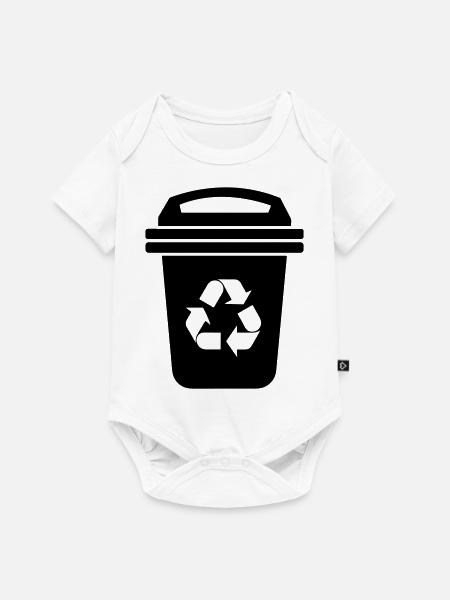 Mülltonne - Baby Premium Kurzarmbody - Weiß