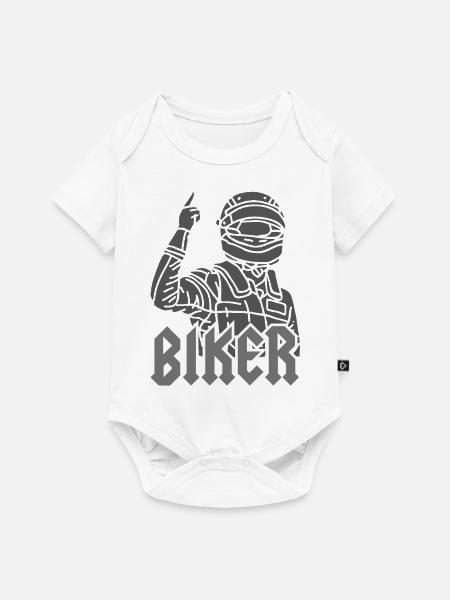 Biker - Baby Premium Kurzarmbody - Weiß