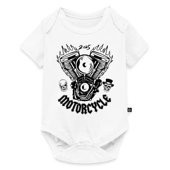 MOTORCYCLE - Baby Premium Kurzarmbody - Weiß - Vorne