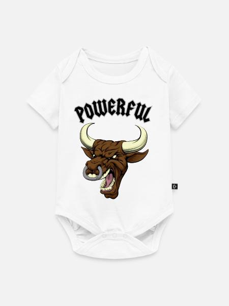 Powerful - Baby Premium Kurzarmbody - Weiß