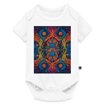 Symétrie abstraite - Body à manches courtes Premium Bébé - blanc - Devant
