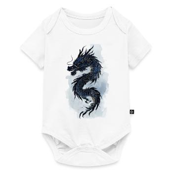 Cadeau de la mythologie de la Chine du dragon - Body à manches courtes Premium Bébé - blanc - Devant