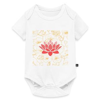 Lotus dans la légèreté - puissance silencieuse visible - Body à manches courtes Premium Bébé - blanc - Devant