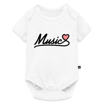 music - Baby Premium short-sleeve bodysuit - white - Front