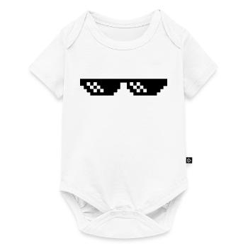 Pixelbrille Deal with it Sonnebrille - Baby Premium Kurzarmbody - Weiß - Vorne