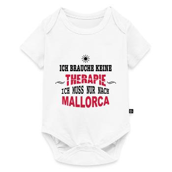 THERAPIE Mallorca SONNE - Baby Premium Kurzarmbody - Weiß - Vorne