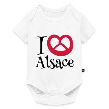 i love alsace - Body à manches courtes Premium Bébé - blanc - Devant